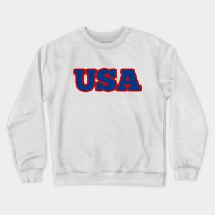 USA Red White and Blue Patriotic Design Crewneck Sweatshirt